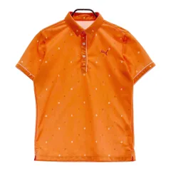 サイズ：L PUMA GOLF プーマゴルフ  半袖ポロシャツ 総柄 オレンジ系 [240101544273] ゴルフウェア メンズ ストスト