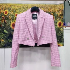 ZARA ツイード クロップド ジャケット レディース Sサイズ 5k8
