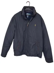 【美品】】Polo by Ralph Lauren  ポロ・ラルフ・ローレン ジャンパー 長袖 紺 メンズ M 素材タグ無し G4