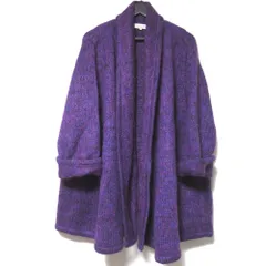 美品 Christian Dior クリスチャンディオール プレタポルテ ヴィンテージ オーバーサイズ  ニットガウンコート M パープル レディース 古着 中古 USED