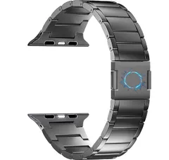 新品 [MaKTech] チタニウムバンド Apple Watch用 - メタルストラップブレスレット（マグネットクラスプ付き）、Apple Watch 11/10/9/8/7SE 3/2/1 [2025] 対応 (42mm/41mm/40mmブラック)