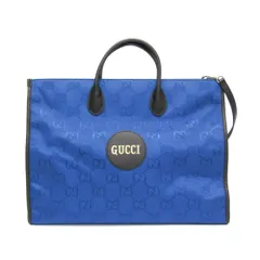 グッチ(Gucci) オフ ザ グリッド GG 630353 メンズ,レディース ナイロンキャンバス,レザー ハンドバッグ,ショルダーバッグ ブラック,ブルー