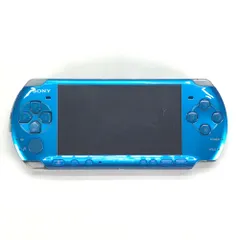 □SONY ゲーム機本体 PSP本体 バイブラント・ブルー PSP-3000 バッテリー欠品 起動不可 本体のみ ジャンク品