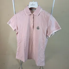 MONCLERモンクレール半袖ポロシャツ薄ピンクS