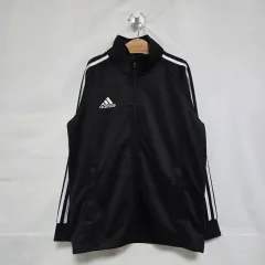 アディダス ブラック 起毛 トレーナー トラック ジャージ トラックジャケット キッズ 130 1110