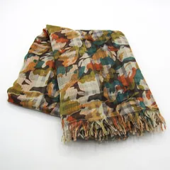 ビームスハート ショール ストール 総柄 ブランド 小物 レディース ブラウン×グリーン BEAMS HEART 【中古】