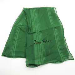 ニナリッチ ストール スカーフ シルク ブランド 小物 レディース グリーン NINA RICCI 【中古】
