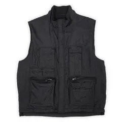 オールドギャップ OLD GAP 00s 2000年代 フリースライナー ナイロンベスト タクティカル テック ギミック マルチポケット 旧タグ USA ヴィンテージ アメリカ 古着 メンズ ベスト ジレ ブラック 黒 XL【中古】