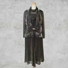 〇美品　セットアップ パーティドレス　ブラック　ゴールド　M~L相当