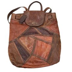 美品 IBIZA パイソンレザー リュックサック ブラウン エキゾチック