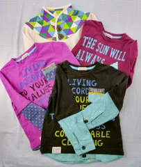 【まとめ売り 男の子】BRANSHES ブランシェス トレーナー ロンT 4枚セット 110cm 子供服 中古