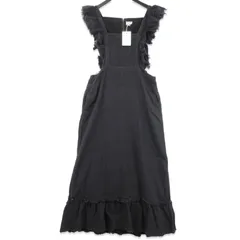 RHODOLIRION ロドリリオン フリルショルダー デニムワンピース KM719 レディース コットン 日本製  ブラック 黒 1  70017259