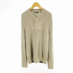 エディーバウアー EDDIE BAUER ヘンリーネック ニット セーター コットン100％ ベージュ系 M トップス