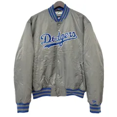 美品 NEW ERA ニューエラ ドジャース ナイロン スタジャン 中綿 サイズEU XL グレー メンズ 古着 中古 USED