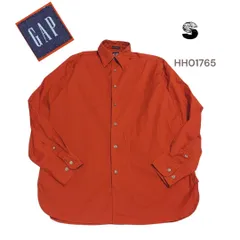 HH01765 00s オールドギャップGAPメンズ長袖シャツSオレンジ HH01765