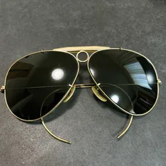 ★激レア 70s 初期★ B&L RAYBAN USA Shooter レイバン シューター 金フレーム 縄手 G-15 ヴィンテージ サングラス 初期ボシュロム製 アメリカ製