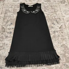 CHESTY　チェスティ　ノースリーブ　ワンピース　ビジュー　ブラック　BLACK　黒　0 サイズ　レディース　中古　古着　0