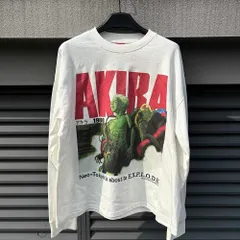【プリントTシャツ】AKIRA アキラ 1988年 アメカジ風 メンズ長袖Tシャツ ファッション カジュアル ホワイト