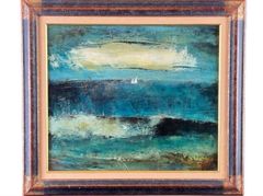 絵画 斎藤良夫 油彩 海 - メルカリ