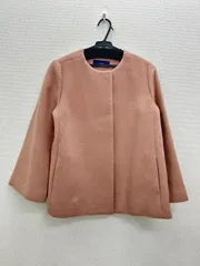 ⑧大人気　ships  ウールコート　レディース　サイズ38  ノーカラー