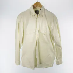 ギャップ GAP 90s オールド old シャツ 長袖 ボタンダウン 白 オフホワイト コットン S カナダ製 ヴィンテージ 無地 トップス