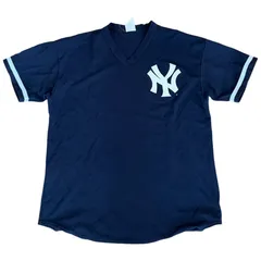 USA製 90s~00s Majestic New York Yankees ロゴ入り 半袖Tシャツ XL 紺
