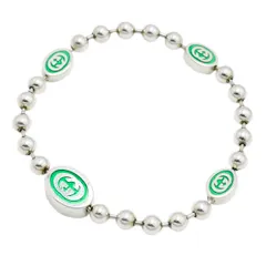 グッチ GUCCI SV925 GGロゴ ボールチェーン ブレスレット レディース メンズ 