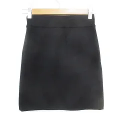 リゼクシー RESEXXY ニットスカート タイトスカート ミニ丈 無地 F 黒 ブラック /FF7