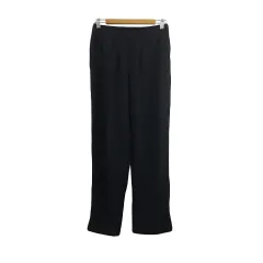 ザラ ZARA パンツ テーパード ロング 無地 ウエストゴム イージー USA S 黒 ブラック