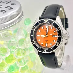 セイコー SEIKO オレンジダイバーズウォッチ レトロ シルバー文字 セイコー ダイバー 150m レディース オレンジ文字盤 2625-0010 箱