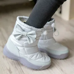 【グレイッシュミント】収納式スパイク付きスノーブーツ ウィンターブーツ キッズ キャサリンコテージ TAK