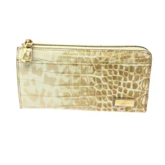 LEATHER JEWELS レザージュエルズ L字ファスナー長財布  クロコ型押し/レザー    ゴールドカラー レディース / 240001171249のサムネイル