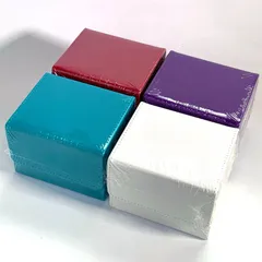 【訳アリ品 匿名配送】横入れデッキケース4色セット （ホワイト、ターコイズ、レッド、パープル）ポケカ ワンピースカードゲーム デュエマ ホロライブカード等の トレカ 収納に 革 合皮レザー