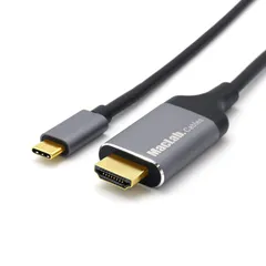 【人気商品】MacLab. USB Type-C HDMI 変換 ケーブル 1.8m Thunderbolt3-4 (4K／60Hz) HDR対応 Apple M3 M4 MacBook Mac Book Pro iMac などと互換性有り BC-UCH218