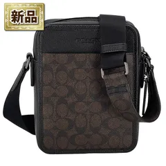 コーチ COACH ショルダーバッグ サリバン クロスボディバッグ CAT78 QBXAM ウォルナット シグネチャーキャンバス ブラックレザー