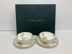 LAURA ASHLEY ローラ アシュレイ アンジェリカ ティーカップ&ソーサー 2客 箱あり