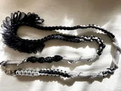 パラコード　スマホ　ショルダー　ストラップ　ハンドメイド　フリル　リボン