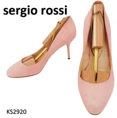 セルジオロッシ　ヒールパンプス　アーモンドトゥ　スエード　本革　EU38