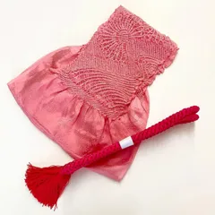 ［5895］帯締め 帯揚げ セット 草花文様 金糸 正絹 着物 帯絞め