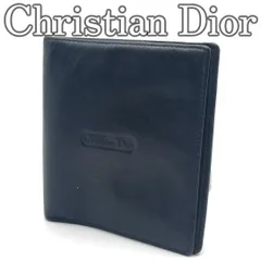クリスチャンディオール Christian Dior レザー 二つ折り財布 ブラック ヴィンテージ Leather Bifold Wallet Black Vintage