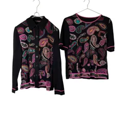 美品✨LEONARD レオナール 総柄カーディガン 茶×アイボリー L 日本製 美品✨LEONARD レオナール 総柄カーディガン 茶×アイボリー L 日本製