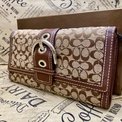 コーチ 長財布 3つ折り ミニシグネチャー カード 手帳セットFX489