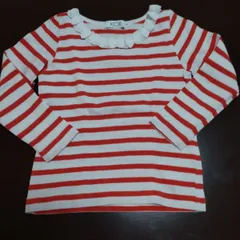 256 95cm KOE 女の子ボーダー長袖Tシャツ　ロンT