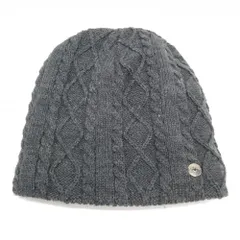 【超美品】キャロウェイ ニット帽 グレー ケーブル編み 裏フリース アクリル100％ FR  ゴルフウェア Callaway