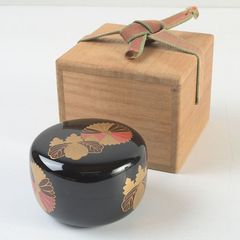 W577 棗 『菊桐銀蒔絵』 木箱 茶道具 - メルカリ