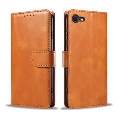 【新着商品】iPhone SE ケース 手帳型 第2世代 第3世代 スマホケース iPhone 8 7 携帯カバー レザー 軽量 薄型 耐衝撃 耐摩擦 全面保護 マグネット式 カード収納 スタンド機能 4.7インチ対応(イエロー iPhone8 iPhone