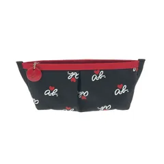 agnes b. アニエスベー ミニポーチ  ハート/abロゴ/ナイロン    ブラック レディース / 240001171207