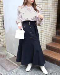 INGNI イング 共ベルト付 トレンチマーメイドスカートロングスカート フレアスカート
