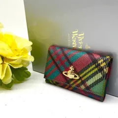 ヴィヴィアンウエストウッド キーケース 鍵 6連 チェック オーヴ FY32