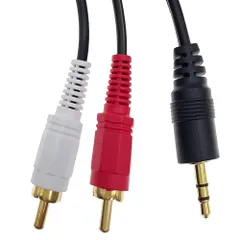 【特価商品】1.35メートル2RCA(赤・白) 変換 オーディオ ケーブル3.5 MM to 2 RCAステレオオーディオケーブルオーディオステレYスプリッタケーブル (1.5 M)
